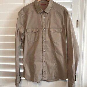Prada men’s button up tan 45 button pockets